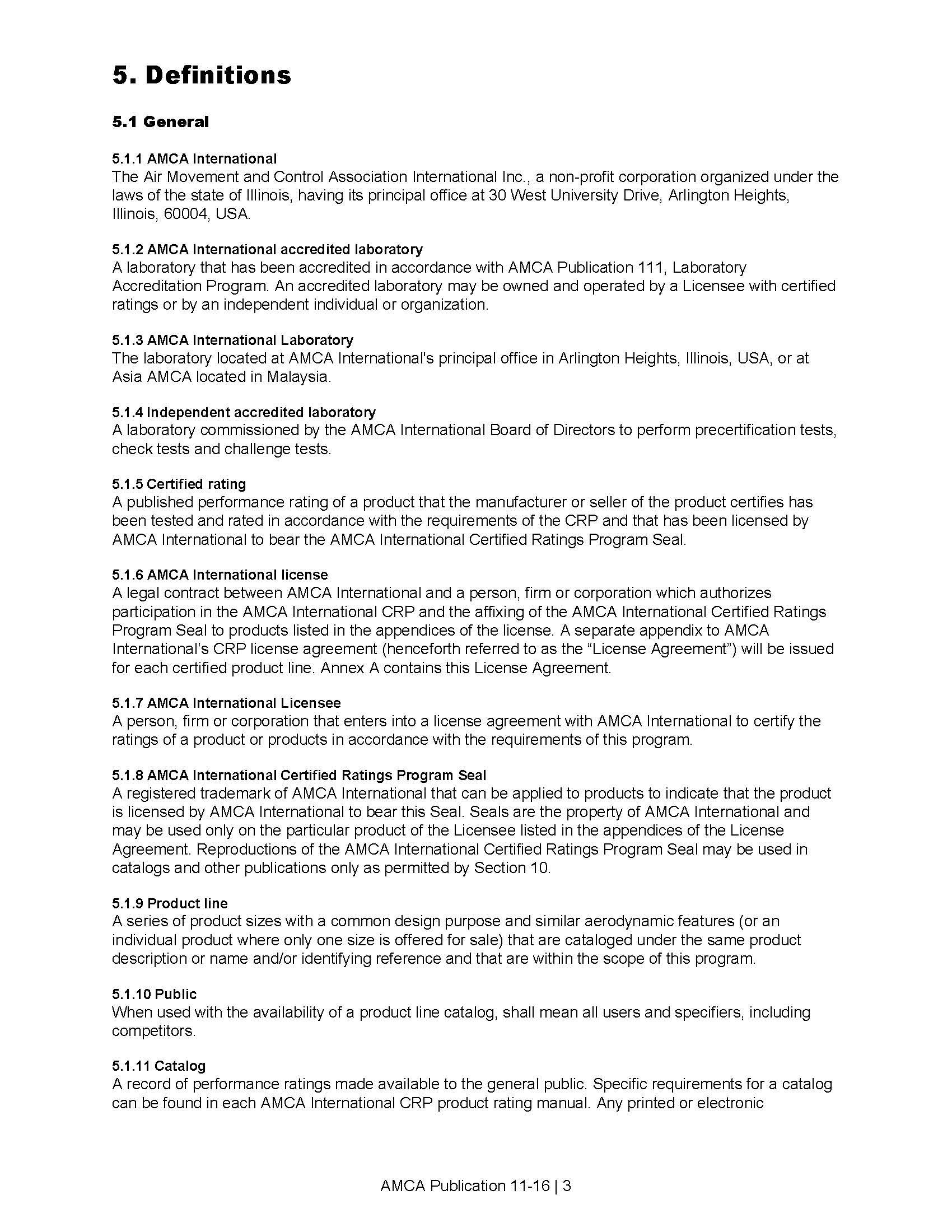 风机标准AMCA Publication11-16:Certified Ratings Program Operating Manual